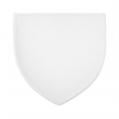 Parche para sublimación termoadhesivo forma escudo 80x80mm Blanco - Pack de 10 uds