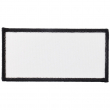 Patch en tissu sublimable - Rectangulaire Blanc/Noir - 10x5 - Lot 5 unités
