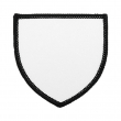 Sublimation Fabric Patch - Shield 8x8cm White/Black