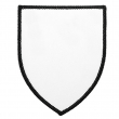 Patch en tissu sublimable - Blason 10x8cm Blanc/Noir