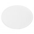Patch en tissu sublimable - Ovale 12x9 Blanc/Blanc - Lot 5 unités
