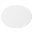 Patch en tissu sublimable - Ovale 12x9cm Blanc/Blanc