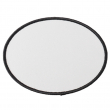 Patch en tissu sublimable - Ovale 12x9cm Blanc/Noir
