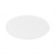 Patch en tissu sublimable - Ovale 11,5x6,5cm Blanc/Blanc