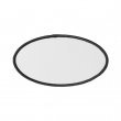 Patch en tissu sublimable - Ovale 11,5x6,5cm Blanc/Noir