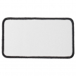 Patch en tissu sublimable - Rectangulaire 11,5x6,5cm Blanc/Blanc