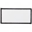 Parche Rectangular Termoadhesivo 100x50mm Blanco/Negro - Pack de 25 uds