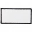 Parche de tela sublimable Rectangular 10x5 Blanco/Negro - Pack de 5 uds