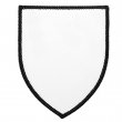Parche de tela sublimable - Escudo 10x8cm Blanco/Negro