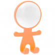 Porte manteau adhésif orange enfant avec badge 58mm