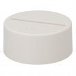 Multi-coloured LED Light Plastic Round Stand - White