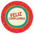 Pegatina Feliz Cumpleaños - Rollo de 125 uds