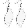 Boucles d'oreilles feuille simili cuir sublimable