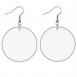 Boucles d'oreilles rondes simili cuir sublimable