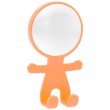 Percha adhesiva muñeco naranja con chapa de 58mm