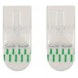 Crochet avec adhésif transparent de 50x30 mm - Pack de 2 pcs