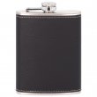 Laser Engraving Flask with Black Imitation Leather Cover