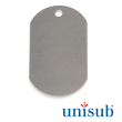 Placa identificativa tipo militar plata brillo - Pack de 5 uds