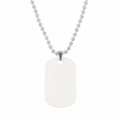 Collar militar placa identificativa 2,2x3,8cm sublimable - Blanca