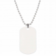 Collar militar placa identificativa 3x5cm sublimable - Blanca