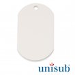 Sublimation Military Dog Tag - White gloss - Pack of 5 units