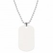 Sublimation Military Dog Tag 3x5cm - White gloss - With Chain