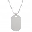 Sublimation Military Dog Tag 3x5cm - Silver gloss - With Chain