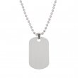 Sublimation Military Dog Tag 2,2x3,8cm - Silver gloss - With Chain