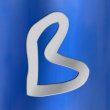 Feuille d'aluminium pour gravure laser 610x305x0.55mm - Bicolore bleu brillant/argent