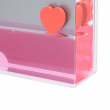 Cadre photo aquatique rosé - Coeurs en 3D