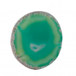 Sous-verre pour gravure laser en agate couleur verte