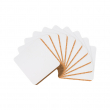 Posavasos cuadrado de cartón y base de corcho - Pack 10 uds