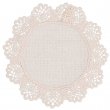 Sublimable Linen Coaster with Crochet Edge - Round Ø13cm