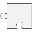 Sous-verres en bois MDF3 sublimable base liège - Puzzle 9,5x12cm