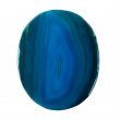 Sous-verre pour gravure laser en agate couleur bleue