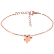 Pulsera medalla puzzle para grabado - Oro rosa