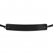 Rectangular medal bracelet 6x39mm for engraving - Black
