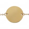 Bracelet en forme de médaille ronde Ø20mm pour gravure - Or
