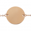 Bracelet en forme de médaille ronde Ø20mm pour gravure - Or rose