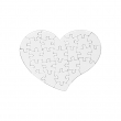 Puzzle de cartón para sublimación forma corazón de 28 piezas - Pack de 10 uds
