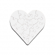 Puzzle de madera sublimable forma corazón 17x17cm - 23 piezas