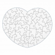 Sublimable Heart Cardboard Puzzle 52 Pieces - 19x23.7cm