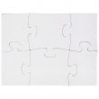 Cardboard Sublimation Jigsaw Puzzle - 6 Pieces - Pack of 2