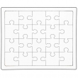 Puzzle 20 pièces avec cadre en bois MDF3 sublimable et base - 30x36x0,6cm