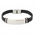 Stainless Steel Bracelet for Engraving - Silver/Black