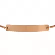 Rectangular medal bracelet 6x39mm for engraving - Rose gold