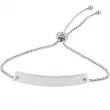 Rectangular medal bracelet 6x39mm for engraving - Silver