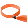 Pulsera de tela sublimable con cierre de seguridad - Naranja