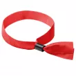 Pulsera de tela sublimable con cierre de seguridad - Rojo