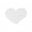 Puzzle en carton pour sublimation forme cœur 28 pièces - Lot de 10 unités